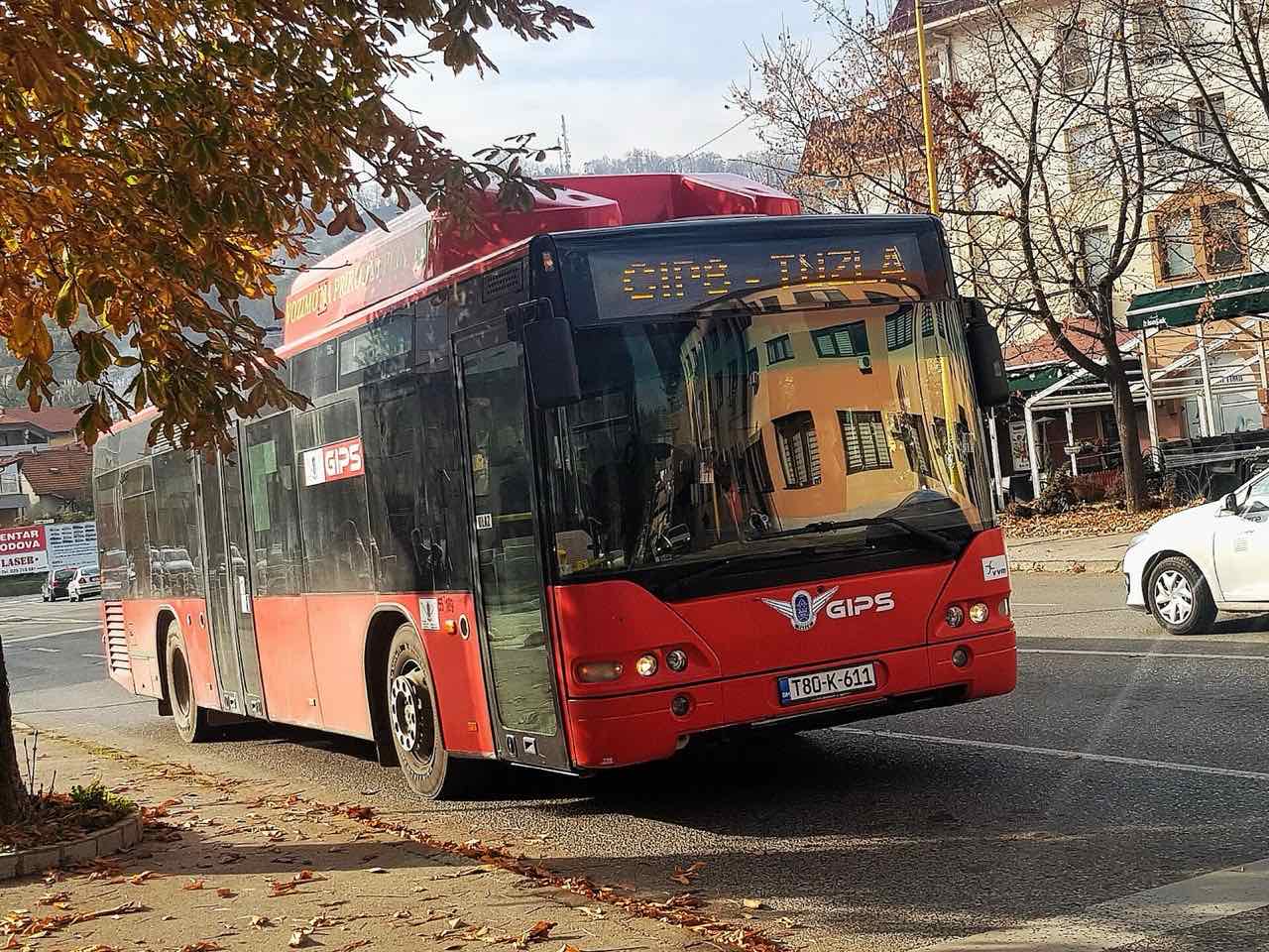 Gradski autobus u Tuzli, javni prijevoz
